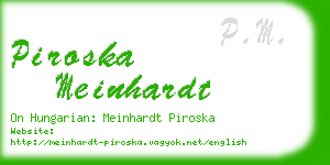 piroska meinhardt business card